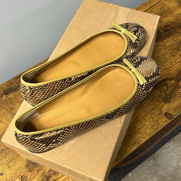 J. Crew python print ballet flats, size 7 1/2 - Picture 3 of 16
